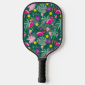 Raquette De Pickleball 🦩 🦩 Flamant rose de texte personnalisé Dinking,  (Verso)