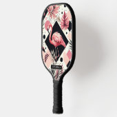 Raquette De Pickleball Flamant rose mignon géométrique (Gauche)