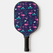 Raquette De Pickleball Flamant rose mignon Motif sans couture (Recto)