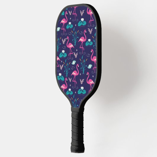 Raquette De Pickleball Flamant rose mignon Motif sans couture (Gauche)