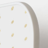 Raquette De Pickleball Flamant rose moderne tendance Pink Girly Nom (Détail gauche)