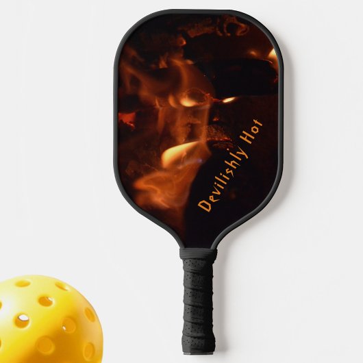 Raquette De Pickleball Flammes brûlantes dévorantes personnalisables