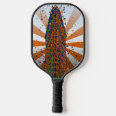 Raquette De Pickleball Flatiron Building - Orange & White Rays (Verso)