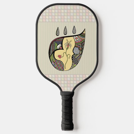 Raquette De Pickleball Fleur à l'intérieur (Recto)