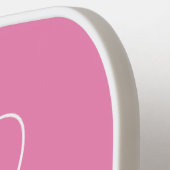 Raquette De Pickleball Fleur d'aquarelle rose monochrome (Détail gauche)