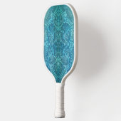 Raquette De Pickleball Fleur de mandala texturée bleue (Gauche)