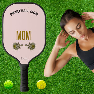 Raquette De Pickleball Fleur de naissance Cadeau personnalisé de paddle d