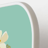 Raquette De Pickleball Fleur de naissance de mars Nom personnalisé (Détail gauche)