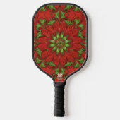 Raquette De Pickleball Fleur de Noël (Verso)