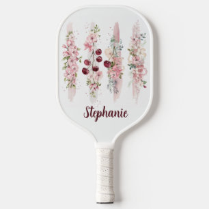 Raquette De Pickleball Fleur d'eau de cerisier à l'aquarelle, Ajouter un