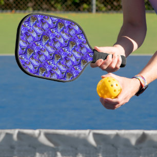 Raquette De Pickleball Fleur Iris Violet / Esthétique / Carrelé /