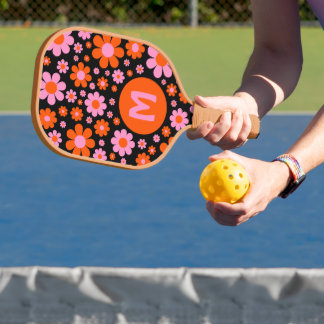 Raquette De Pickleball Fleur personnalisée rétro