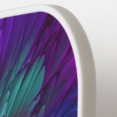 Raquette De Pickleball Fleur psychédélique colorée Art fractal Abstrait (Détail gauche)