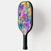 Raquette De Pickleball Fleur sauvage Floral Élégant Initiales Monogramme (Gauche)