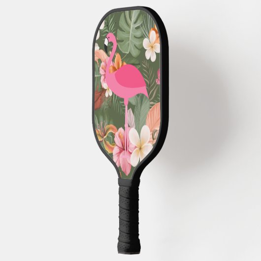Raquette De Pickleball Fleur tropicale Flamant rose rose (Gauche)