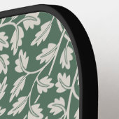 Raquette De Pickleball Fleur verte émeraude personnalisée (Détail gauche)