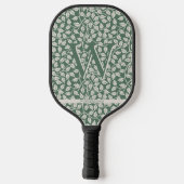 Raquette De Pickleball Fleur verte émeraude personnalisée (Verso)