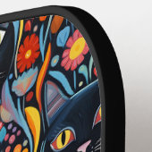 Raquette De Pickleball *~* Fleur Whimsical Quirky Cat AP68 PHOTO 4 (Détail gauche)