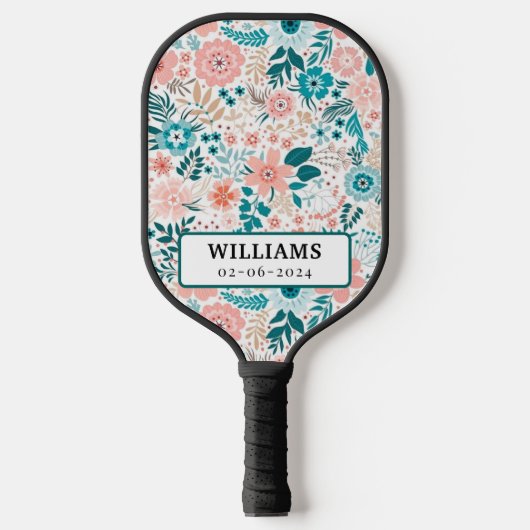 RAQUETTE DE PICKLEBALL FLEURS (Recto)