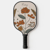 Raquette De Pickleball Fleurs Boho Pickleball Personnalisé Paddle (Recto)