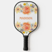 Raquette De Pickleball Fleurs colorées (Verso)