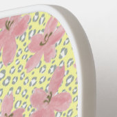 Raquette De Pickleball Fleurs d'aquarelle et Poster de animal modernes (Détail gauche)