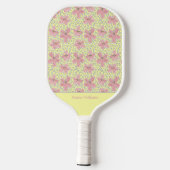 Raquette De Pickleball Fleurs d'aquarelle et Poster de animal modernes (Verso)