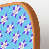 Raquette De Pickleball Fleurs de Columbine (Détail gauche)