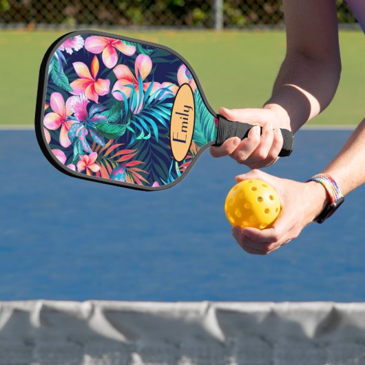 Raquette De Pickleball Fleurs de Dark Island personnalisées (Insitu)