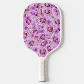 Raquette De Pickleball Fleurs de lavande violettes Collage Floral (Recto)