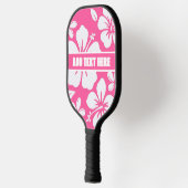 Raquette De Pickleball Fleurs de plage rose tropicale (Gauche)