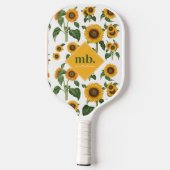 Raquette De Pickleball Fleurs de soleil Botanique Foliage Vert (Verso)