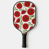 Raquette De Pickleball Fleurs d'été joyeuses floraison de pavot (Verso)