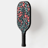 Raquette De Pickleball Fleurs en fleurs de style rétro rose dans le style (Gauche)