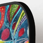 Raquette De Pickleball Fleurs funky Pickleball Paddle (Détail gauche)