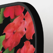 Raquette De Pickleball Fleurs Impatiens (Détail gauche)