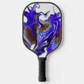 Raquette De Pickleball Fleurs Iris Violets (Recto)