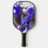 Raquette De Pickleball Fleurs Iris Violets (Verso)