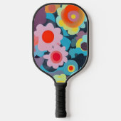 Raquette De Pickleball fleurs mode rétro (Recto)