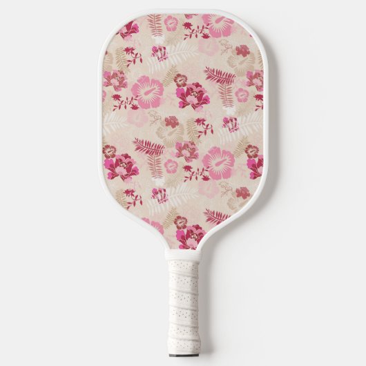 Raquette De Pickleball Fleurs modernes roses mignonnes motif Haut basket (Recto)