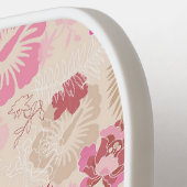 Raquette De Pickleball Fleurs modernes roses mignonnes motif Haut basket (Détail gauche)