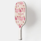 Raquette De Pickleball Fleurs modernes roses mignonnes motif Haut basket (Gauche)