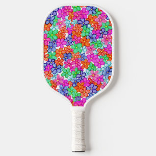 Raquette De Pickleball Fleurs multicolores Motif floral coloré