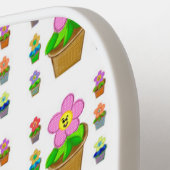 Raquette De Pickleball Fleurs Posées Rosy mignonnes Motif répétitif (Détail gauche)