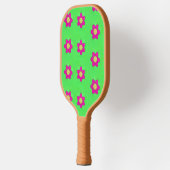 Raquette De Pickleball Fleurs roses sur vert (Gauche)