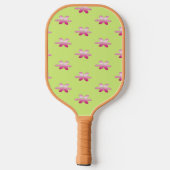 Raquette De Pickleball Fleurs rouges en vert (Verso)
