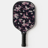 Raquette De Pickleball Fleurs Sakura Roses Noires, Design Motif, (Verso)