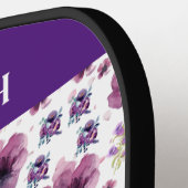 Raquette De Pickleball fleurs violettes (Détail gauche)