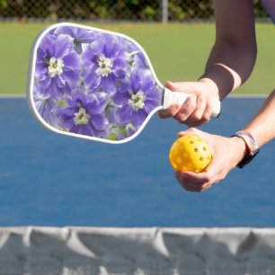 Raquette De Pickleball Fleurs violettes de Delphinium Floral