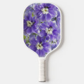 Raquette De Pickleball Fleurs violettes de Delphinium Floral (Recto)
